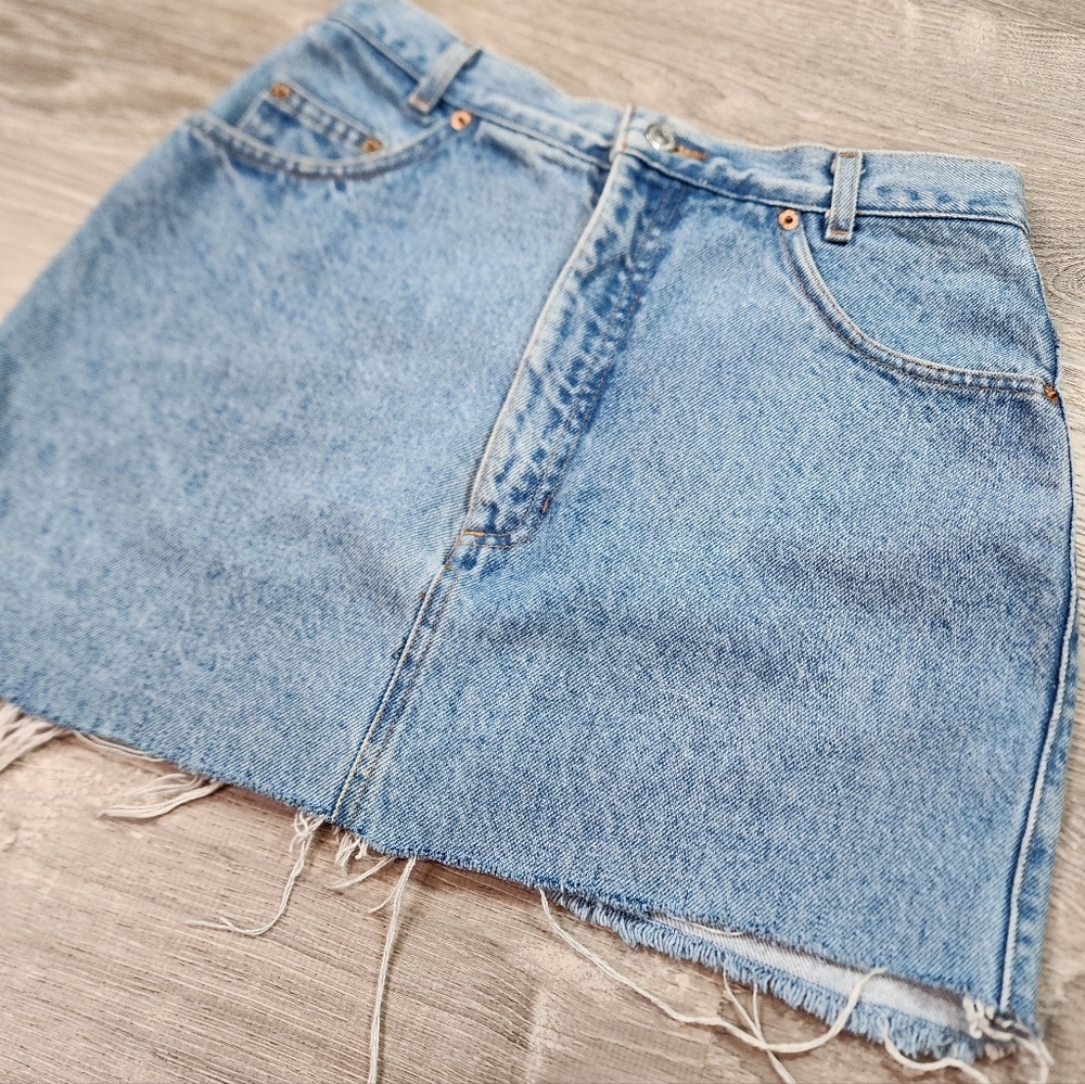 VTG GAP Denim Cut Off Jean Skirt 100% Cotton 11 / 12
